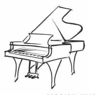 ありひか姉妹pianoのチャンネルロゴ（手描きのグランドピアノ）